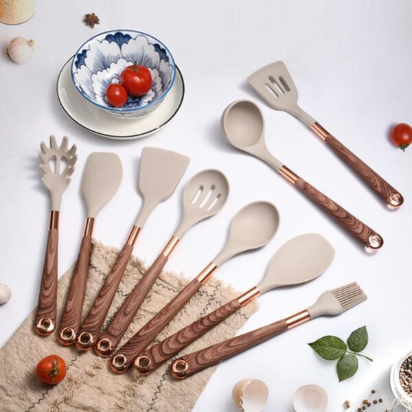 Wooden Handle Cooking Kitchen Utensil Set