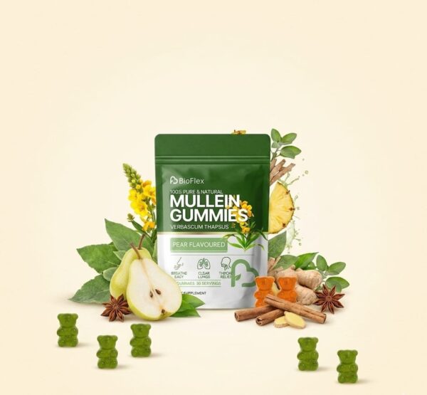Mullein Gummies for Lungs Cleanse & Detox